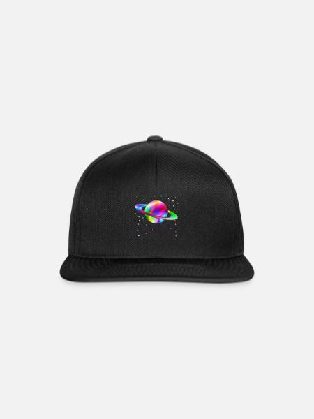 Saturn - Snapback Cap - Schwarz/Schwarz
