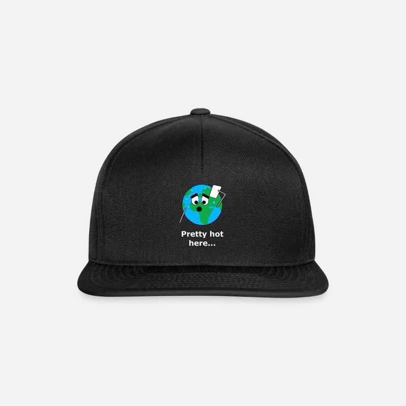 Pretty hot here..Global Warming Earth Planet - Snapback Cap - Schwarz/Schwarz