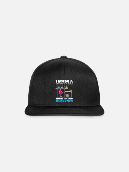 Ich machte einen Chemie-Witz Es gab keine Reaktion - Snapback Cap - Schwarz/Schwarz