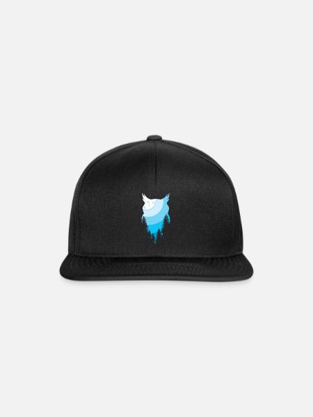 Eule - Snapback Cap - Schwarz/Schwarz
