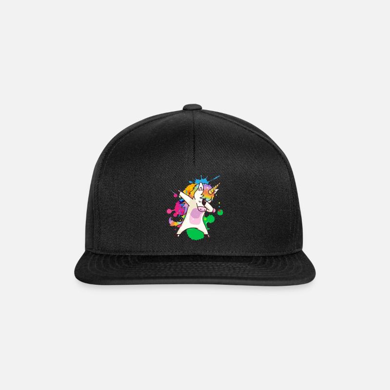 Dab Einhorn - Snapback Cap - Schwarz/Schwarz