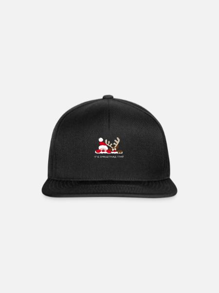 It's Christmas Time - Frohe Weihnachten - Snapback Cap - Schwarz/Schwarz