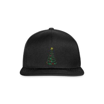 Cadeau de noël arbre de noël Bethléem - Casquette snapback - noir/noir - Devant