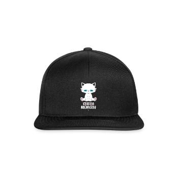 Cadeau de chat Guten morgen - Casquette snapback - noir/noir - Devant