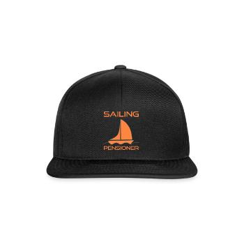 Voile retraite retraite voilier cadeau de la mer - Casquette snapback - noir/noir - Devant