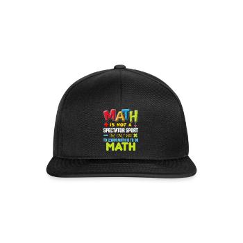 Mathe Lehrer Lehrerin - Snapback Cap - Schwarz/Schwarz - Vorne