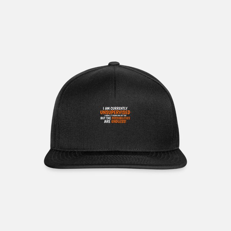 funny - Snapback Cap - black/black