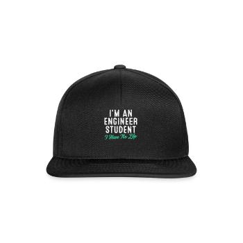 engineer - Snapback Cap - black/black - Front