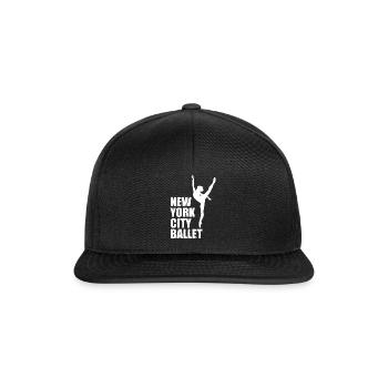 Nyc-Ballett-Hemd-Ballerina-Tänzer New York - Snapback Cap - Schwarz/Schwarz - Vorne