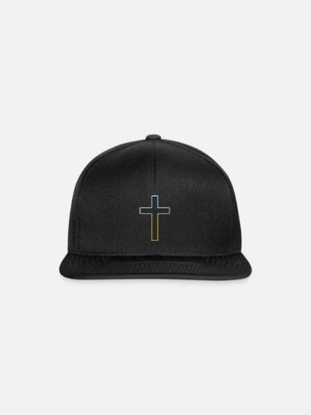 Kreuz Glauben Believer Shirt Geschenk - Snapback Cap - Schwarz/Schwarz