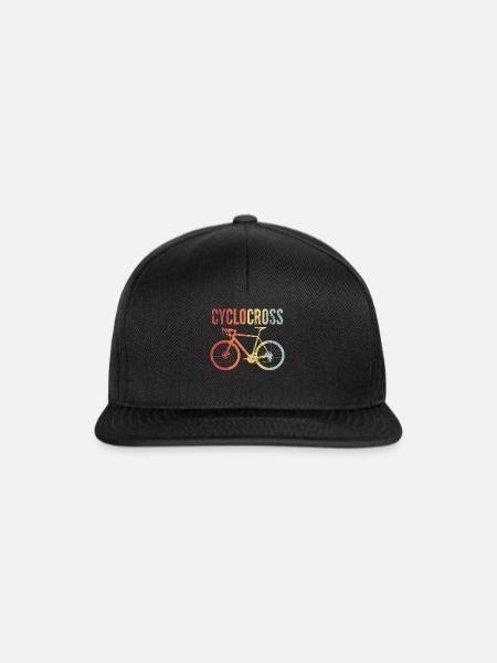 Cyclocross Rennrad Fahrrad Sport Geschenk XC - Snapback Cap - Schwarz/Schwarz