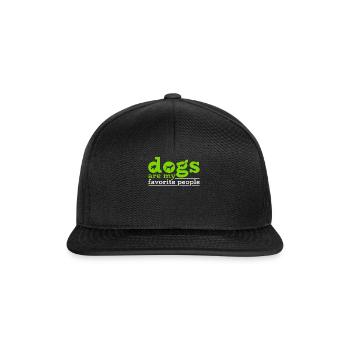 Les chiens adorables sont ma chemise préférée de personnes - Casquette snapback - noir/noir - Devant