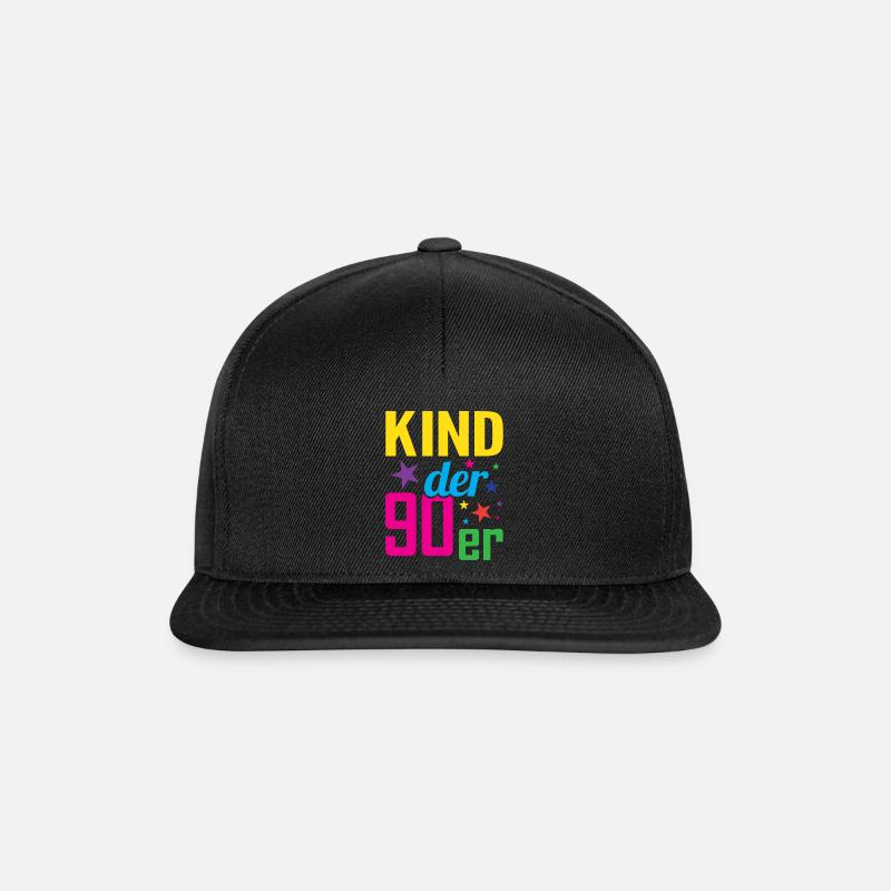 Kind der 90er Jahre 90s - Snapback Cap - Schwarz/Schwarz