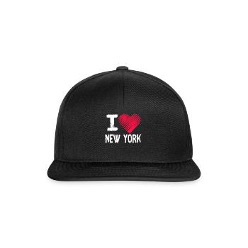 J'aime New York NY Tourist GIft - Casquette snapback - noir/noir - Devant
