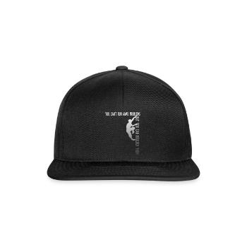 Bouldern, escalade tshirt, hommes femmes enfants - Casquette snapback - noir/noir - Devant