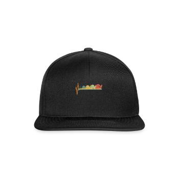 Amour battement de coeur d'escargot - Casquette snapback - noir/noir - Devant