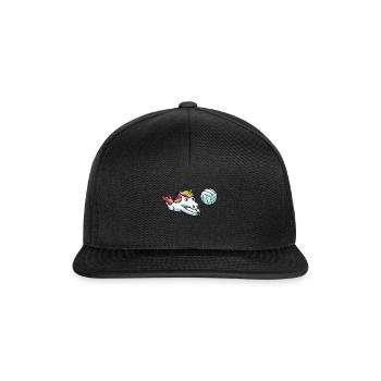 Unicorn volleyball volleyball player gift - Snapback Cap - black/black - Front
