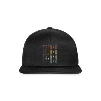 Techno - Snapback Cap - black/black - Front
