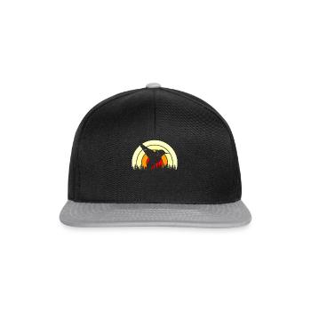 Kolibri Liebhaber Shirt Retro Kolibri T-Shirt - Snapback Cap - Schwarz/Grau - Vorne