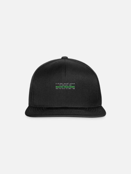 Mathe-Motivzitate - Snapback Cap - Schwarz/Schwarz