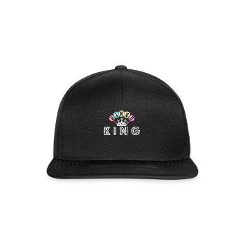 Bingo Casino Night Crown Bingo König - Snapback Cap - Schwarz/Schwarz - Vorne