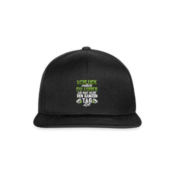 Men Angler Fishing Fishing Sayings T-Shirt - Snapback Cap - black/black - Front