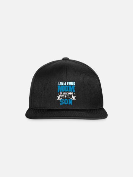 Mutter und Sohn - Snapback Cap - Schwarz/Schwarz