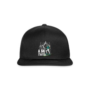 Ski Tour de randonnée touré Spruch Hiver Skitour - Casquette snapback - noir/noir - Devant
