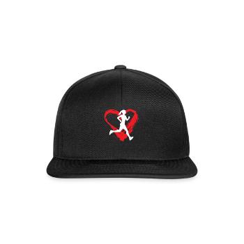 Runner Heart - Snapback Cap - black/black - Front