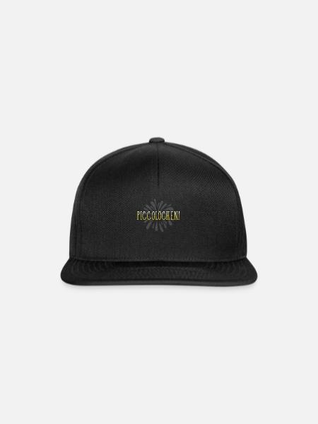 Piccolöchen! Piccolo Sekt - Snapback Cap - Schwarz/Schwarz