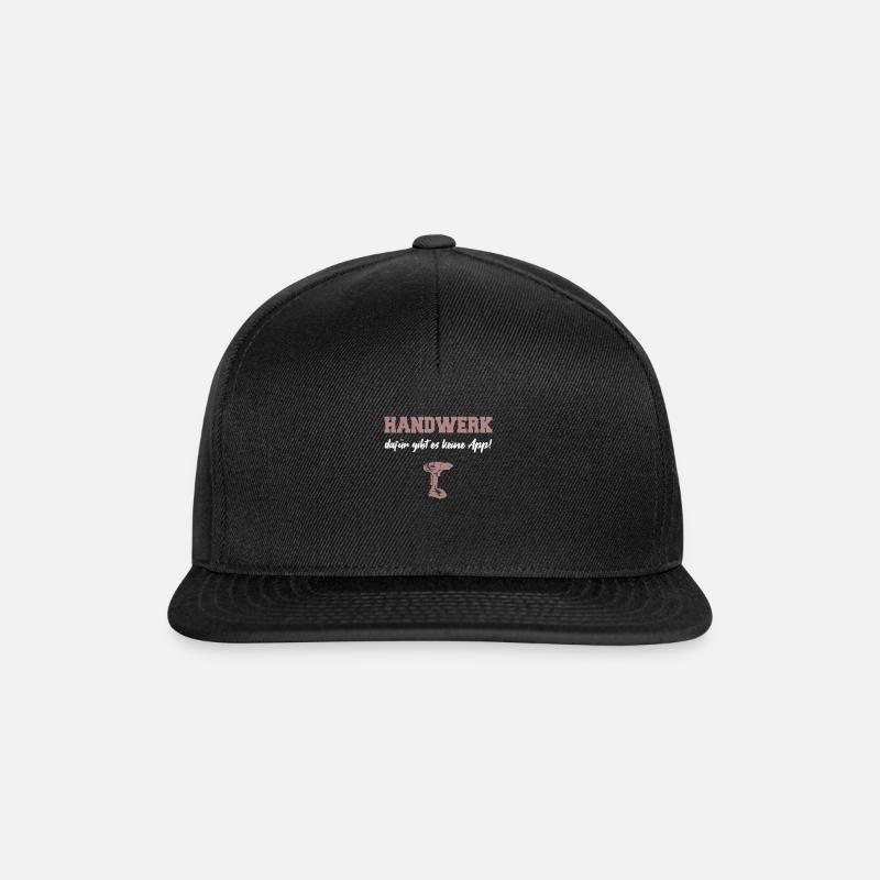 Handwerk Handwerker Werkzeug - Snapback Cap - Schwarz/Schwarz