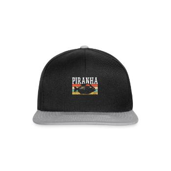 Piranha - Snapback Cap - Schwarz/Grau - Vorne
