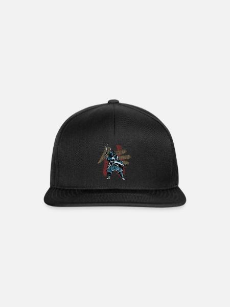 Samurai - Snapback Cap - Schwarz/Schwarz