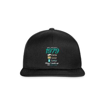 Born in 1979 - Snapback Cap - black/black - Front