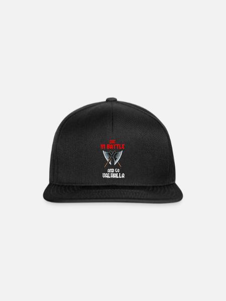Wikinger - Snapback Cap - Schwarz/Schwarz