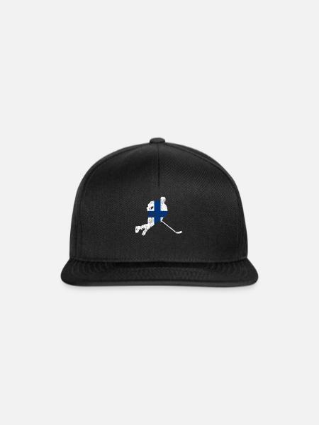 Eishockey Finnland - Snapback Cap - Schwarz/Schwarz