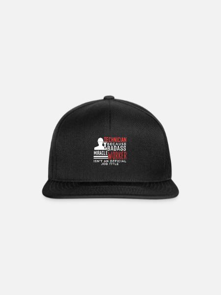Techniker - Snapback Cap - Schwarz/Schwarz