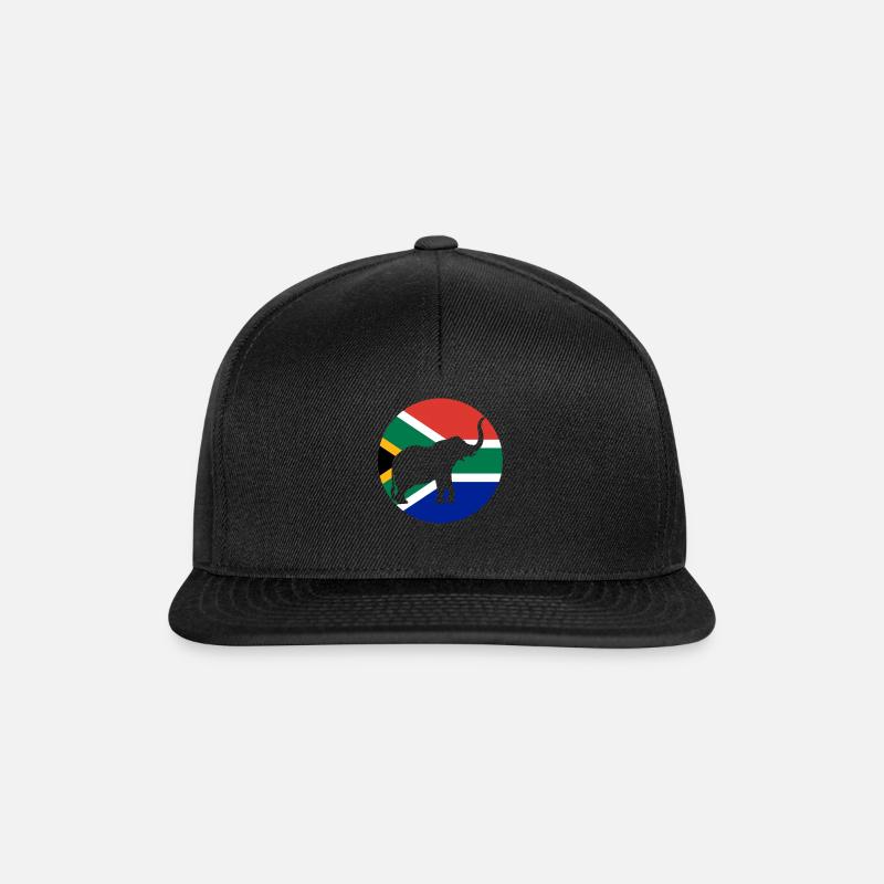 Südafrika - Snapback Cap - Schwarz/Schwarz