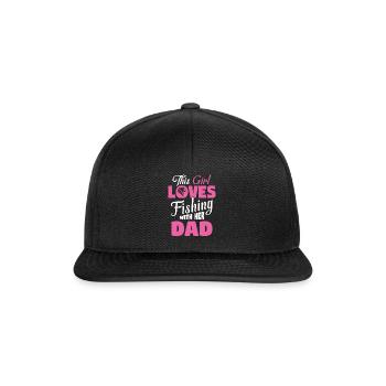 Fille pêchant amour enfant - Casquette snapback - noir/noir - Devant