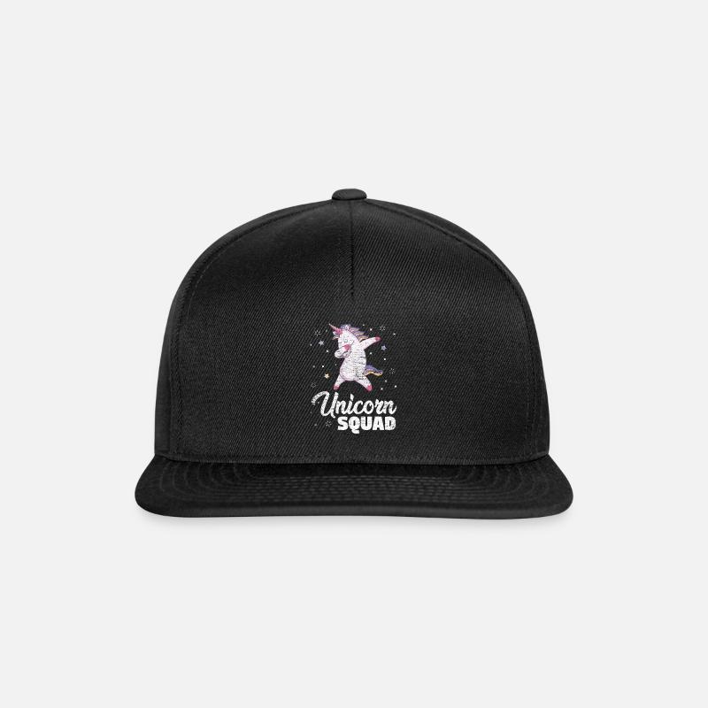 Dabbing Einhorn - Snapback Cap - Schwarz/Schwarz