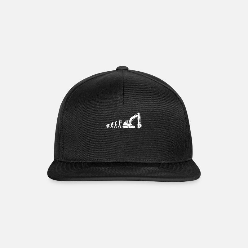 Baggern Bagger Baggerfahrer Arbeit fahren - Snapback Cap - Schwarz/Schwarz