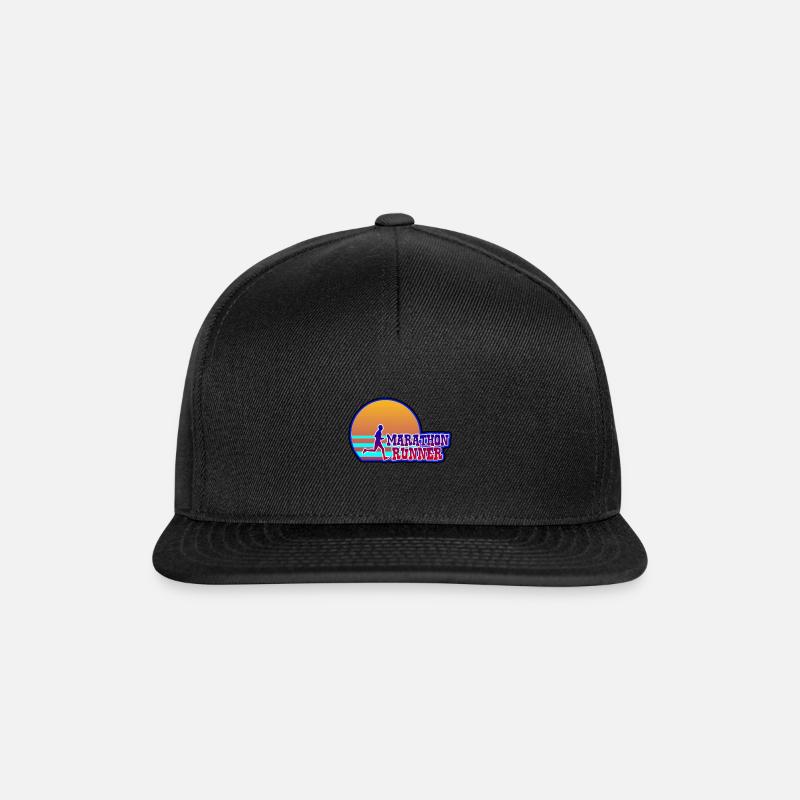 Marathon Läufer - Marathon Runner - Snapback Cap - Schwarz/Schwarz