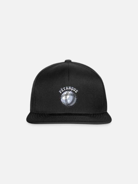 Pétanque - Snapback Cap - Schwarz/Schwarz