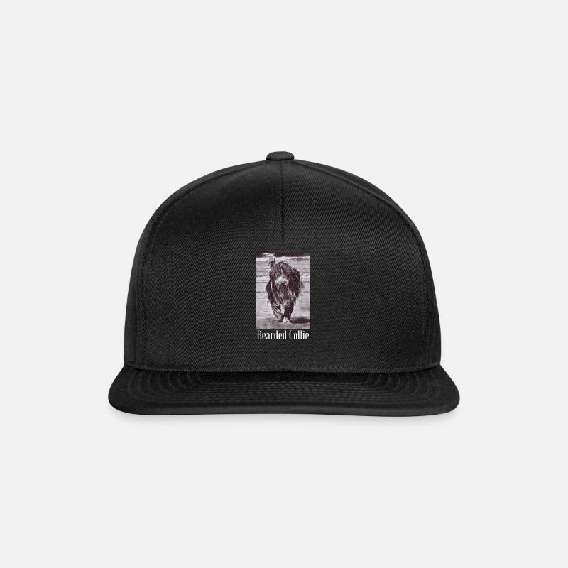 Bearded Collie - Snapback Cap - Schwarz/Schwarz