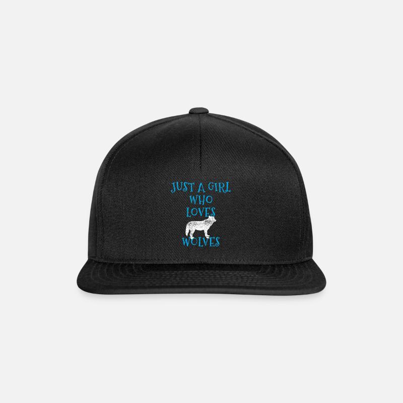 Wölfe Wolf - Snapback Cap - Schwarz/Schwarz