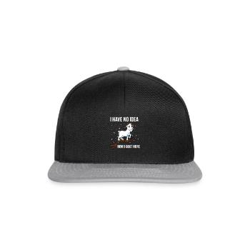 I have no idea how I goat here gift - Snapback Cap - black/grey - Front