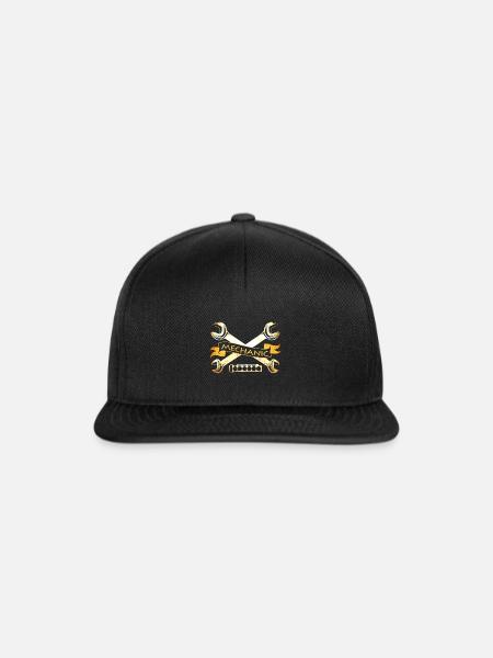 Automechaniker - Snapback Cap - Schwarz/Schwarz