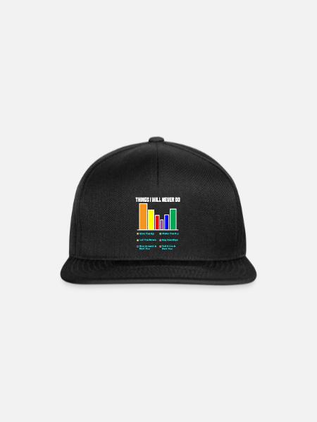 Graphique à secteurs - Graphique à gâteau - Amour - Amour - Casquette snapback - noir/noir