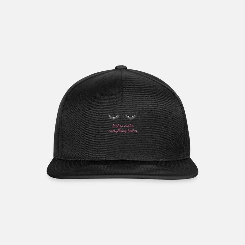 Lashes Make Everything Better Make Up Beautician - Snapback Cap - black/black