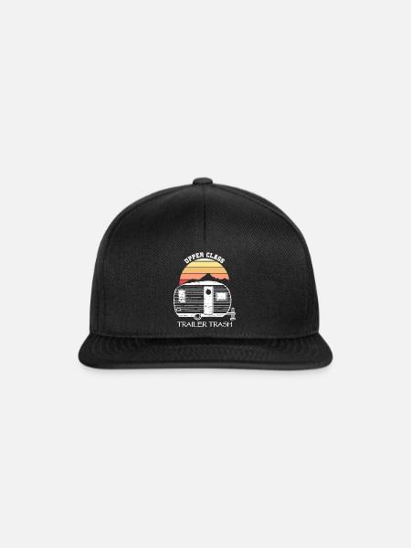 Trailer Trash USA - Snapback Cap - Schwarz/Schwarz